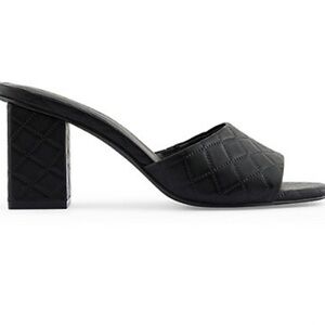 Pieces Louisa Quilted Square-Toe Heeled Sandals